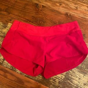 Lululemon 2.5 speed shorts RED
